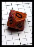 Dice : Dice - 10D - Chessex Orange Speckle and Black Numerals - POD Aug 2015